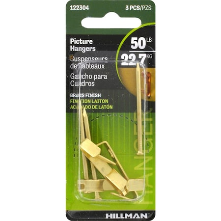 Aceds 50 lbs Picture Hanger  Brass, 30PK 5329925